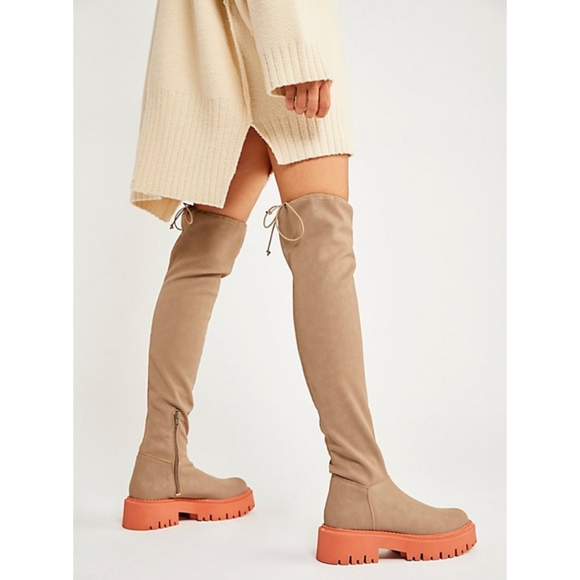 FREE PEOPLE × Chase Second Skin Over-The-Knee Boots Sz/38.5 - Picture 6 of 6